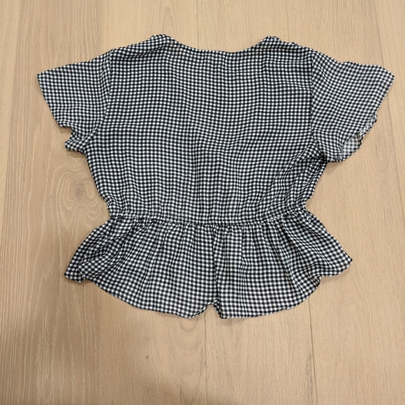 Checked Blouse with bow - Picture 2 of 6